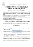 Avis participation du public par voie électronique Plan Climat-Air-Energie Territorial (Affiché le 01/04/2025)